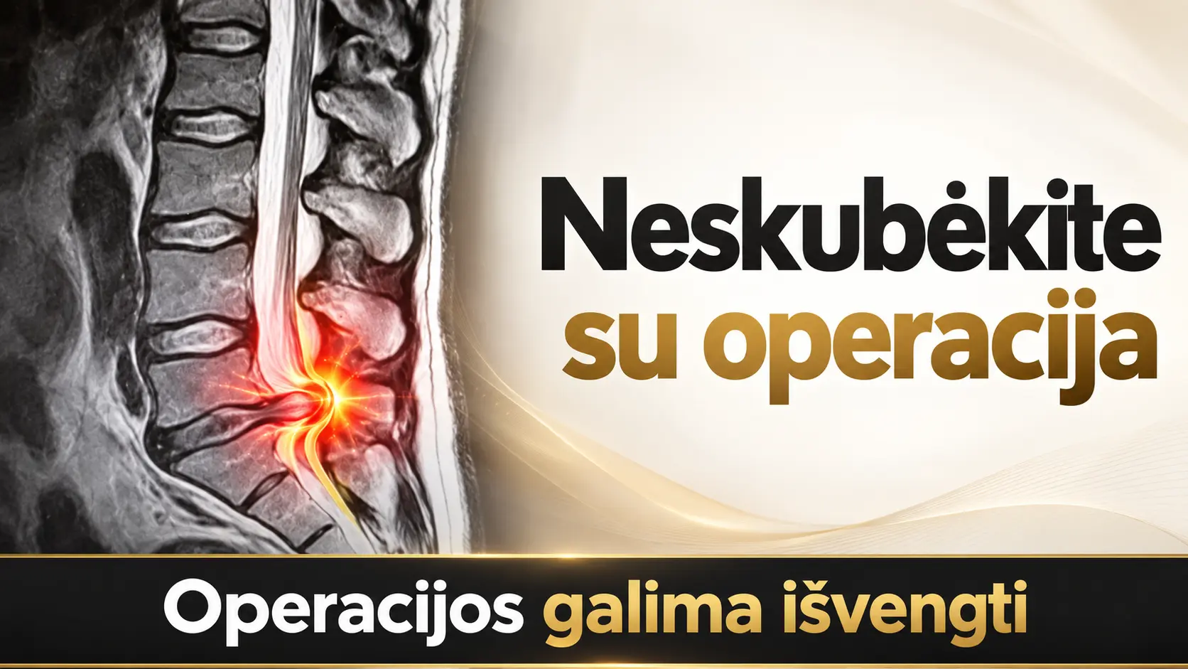 neskubekite su stuburo operacija